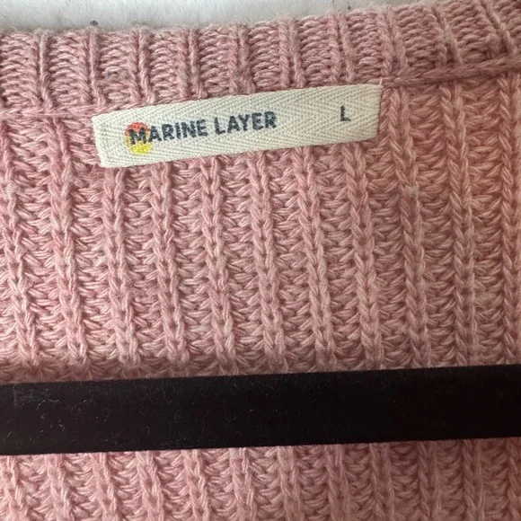 Marine Layer Cashmere Blend Elisa V-Neck Sweater large - Picture 4 of 7